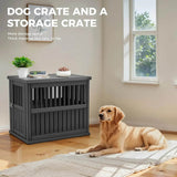 Lockable Resin Dog Crate End Table Nightstand - Omega Lifestyles