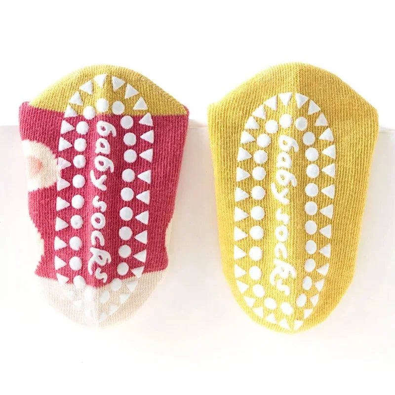 Children’s Cotton Non-Slip Cartoon Knit Socks - Omega Lifestyles
