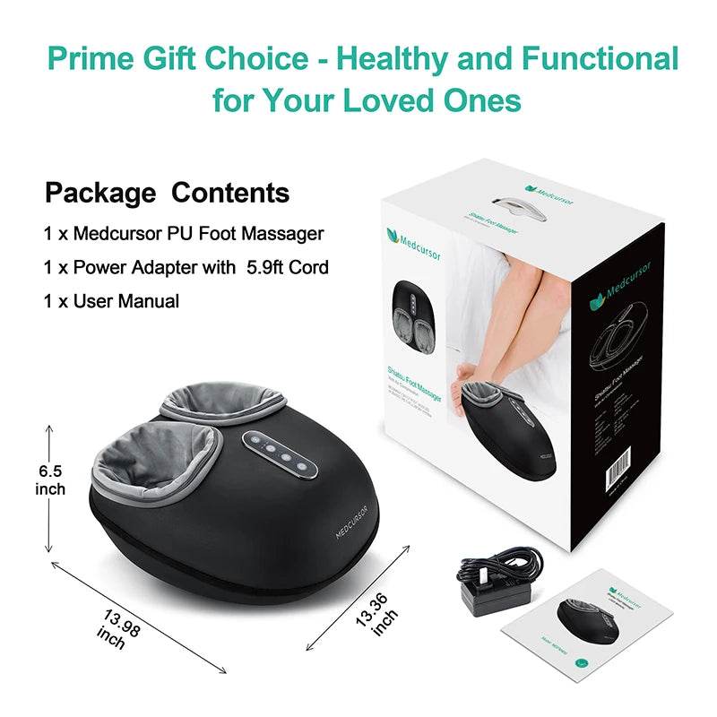 Shiatsu Heated Electric Foot Massager With Rollers