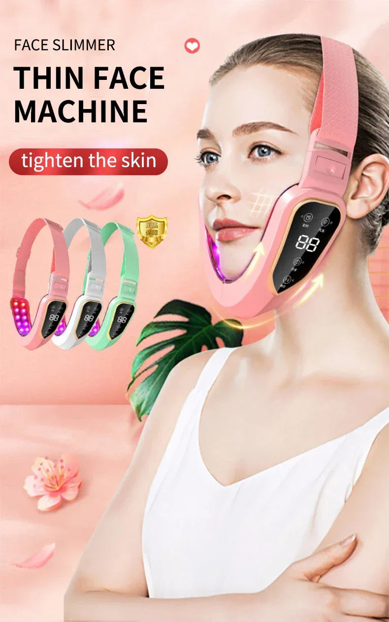 LED Photon Therapy Facial Slimming Vibration Massager - Omega Lifestyles