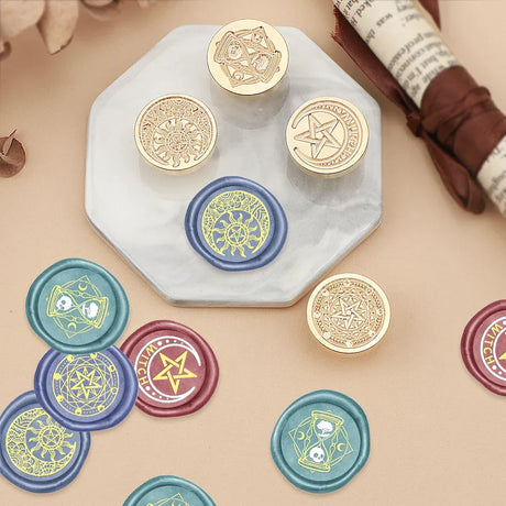 Vintage Halloween Skull Tree Wax Seal Stamp Brass Head - Omega Lifestyles