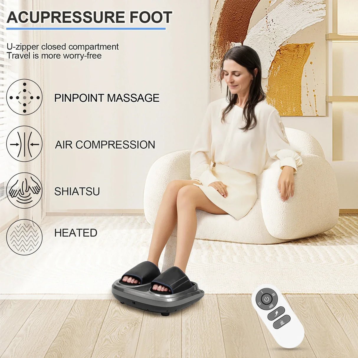 Electric Shiatsu Foot Massager With Kneading Roller - Omega Lifestyles