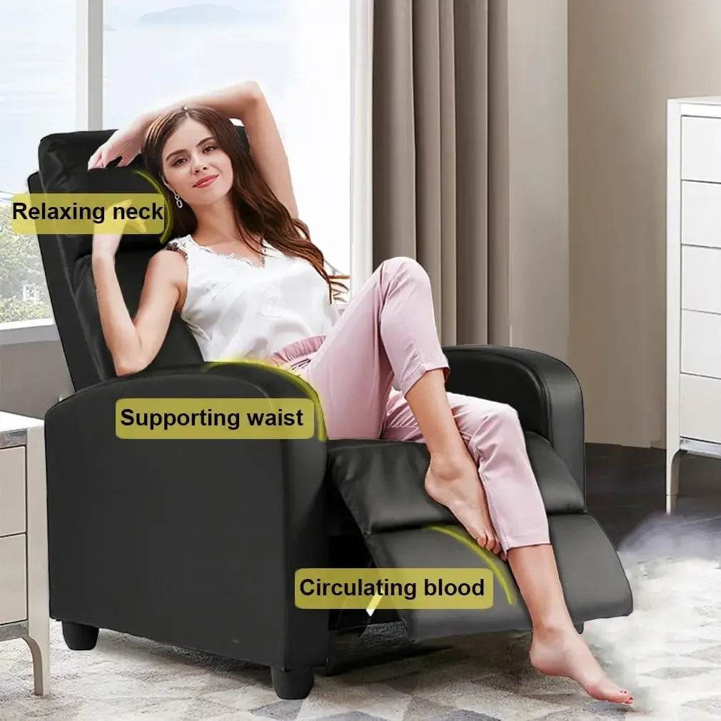 Adjustable Push Back Recliner Chair with Lumbar Support - Omega Lifestyles