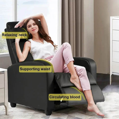 Adjustable Push Back Recliner Chair with Lumbar Support - Omega Lifestyles