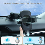 15W Fast Wireless Auto Clamping Car Charger Phone Holder