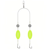 Set Of 10 Steel Alloy Double Reverse Fishing Hooks Rig - Omega Lifestyles