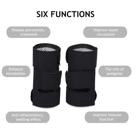 Pair Of Tourmaline Self-Heating Magnetic Therapy Knee Pads - Omega Lifestyles