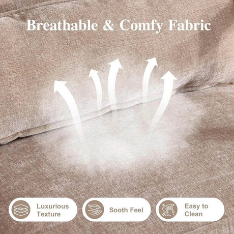 Mid-Century Modern Chenille Armchair with Lumbar Pillow - Omega Lifestyles