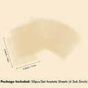 Set Of 50 Heat Resistant Clear Acetate Craft Sheets - Omega Lifestyles