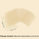 Set Of 50 Heat Resistant Clear Acetate Craft Sheets - Omega Lifestyles