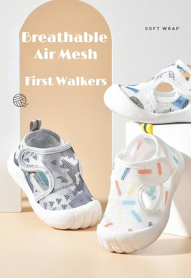 Breathable Air Mesh Kids Unisex First Walker Sandals - Omega Lifestyles