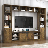 Modern 4-Piece Wall Unit TV Stand With Bookshelves
