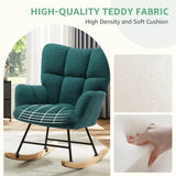 Ergonomic Teddy Bear Fabric Rocking Chair - Omega Lifestyles