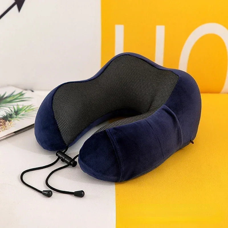 U-Shaped Memory Foam Travel Neck Pillow Cervical Support - Omega Lifestyles