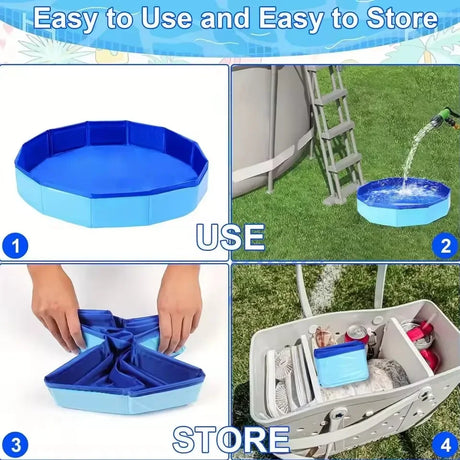 Foldable Non-Slip Portable Pet Swimming Pool - Omega Lifestyles