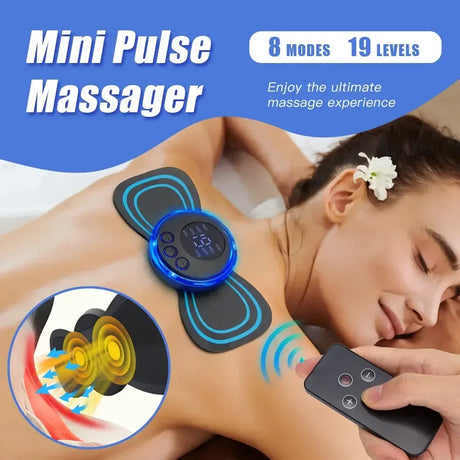 Mini Electric EMS Neck Massager With 8 Modes 19 Gears - Omega Lifestyles