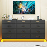 Modern 12-Drawer Dresser With Built-In Charging Station