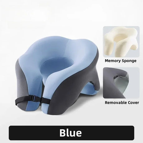 Memory Foam Travel Neck Pillow With Massage Support - Omega Lifestyles
