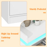 Modern 7-Drawer Wooden Dresser With LED Light