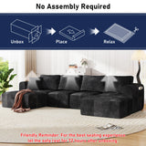 Modular L-Shaped U-Shaped Convertible Ottoman Sectional Sofa