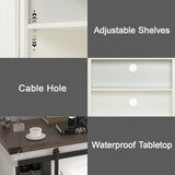 Farmhouse Wooden Sliding Barn Door Coffee Bar Cabinet