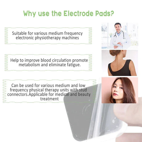 Reusable Self-Adhesive Non-Woven Physiotherapy Electrode Pads - Omega Lifestyles