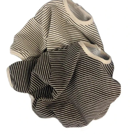 Children’s Striped Cotton Polyester Long Sleeve Tee - Omega Lifestyles