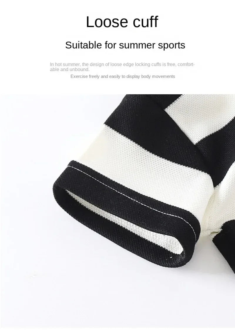 2-Piece Striped Short-Sleeve T-Shirt and Shorts Set - Omega Lifestyles