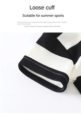 2-Piece Striped Short-Sleeve T-Shirt and Shorts Set - Omega Lifestyles