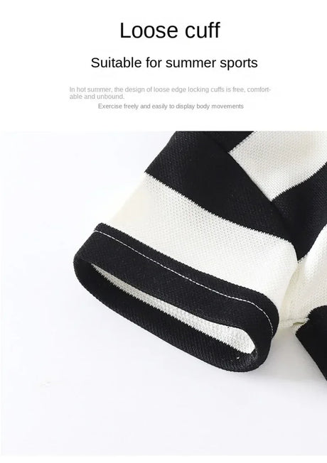 2-Piece Striped Short-Sleeve T-Shirt and Shorts Set - Omega Lifestyles