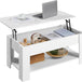 Lift-Top Coffee Table with Storage Shelf - Omega Lifestyles