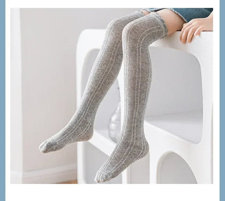 Breathable Cotton Knit Kids Over Knee Socks - Omega Lifestyles