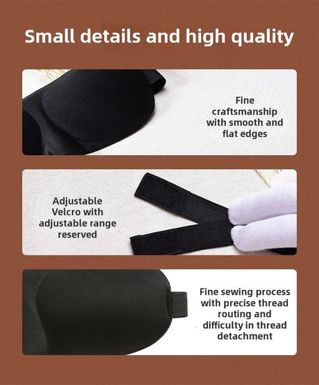 3D Contoured Memory Foam Light-Blocking Sleep Mask - Omega Lifestyles