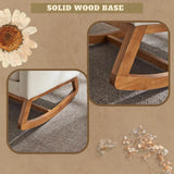 Beige Linen Upholstered Nursery Rocking Chair - Omega Lifestyles