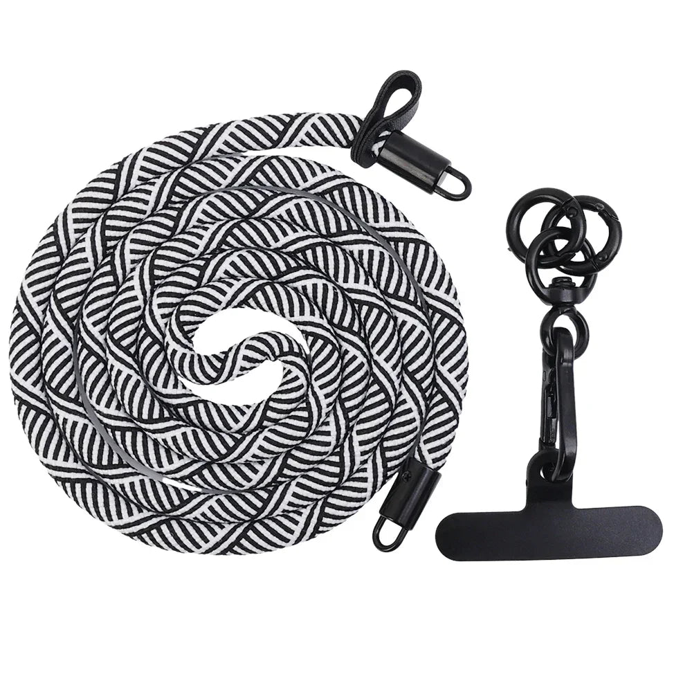 120cm Thick Adjustable Polyester Crossbody Phone Lanyard