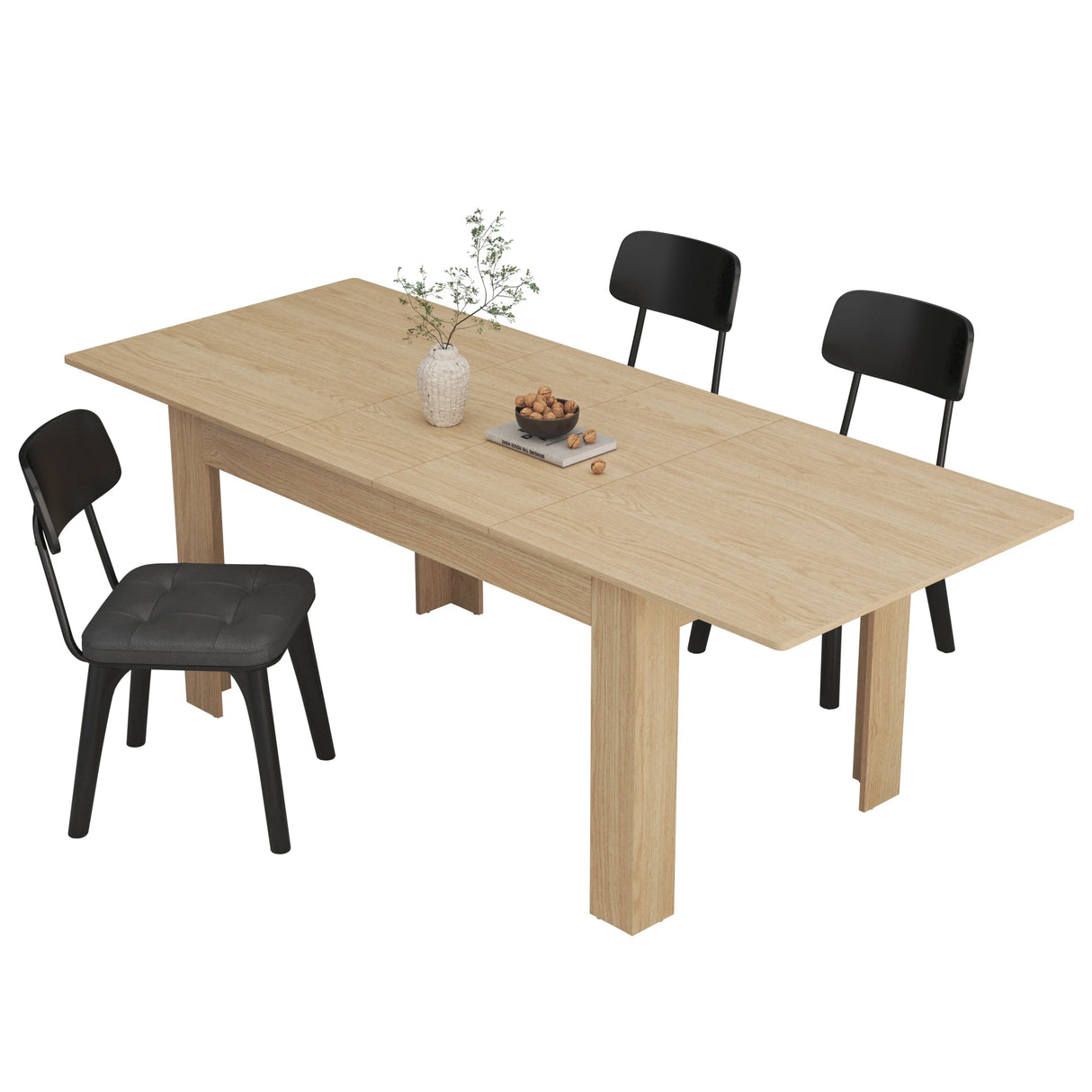 Modern Extendable Wooden Dining Table For 6 To 10 Persons