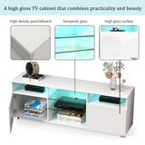 Modern High Gloss LED TV Stand With Storage Cabinet