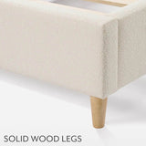 Boucle Upholstered Platform Bed Frame - Omega Lifestyles
