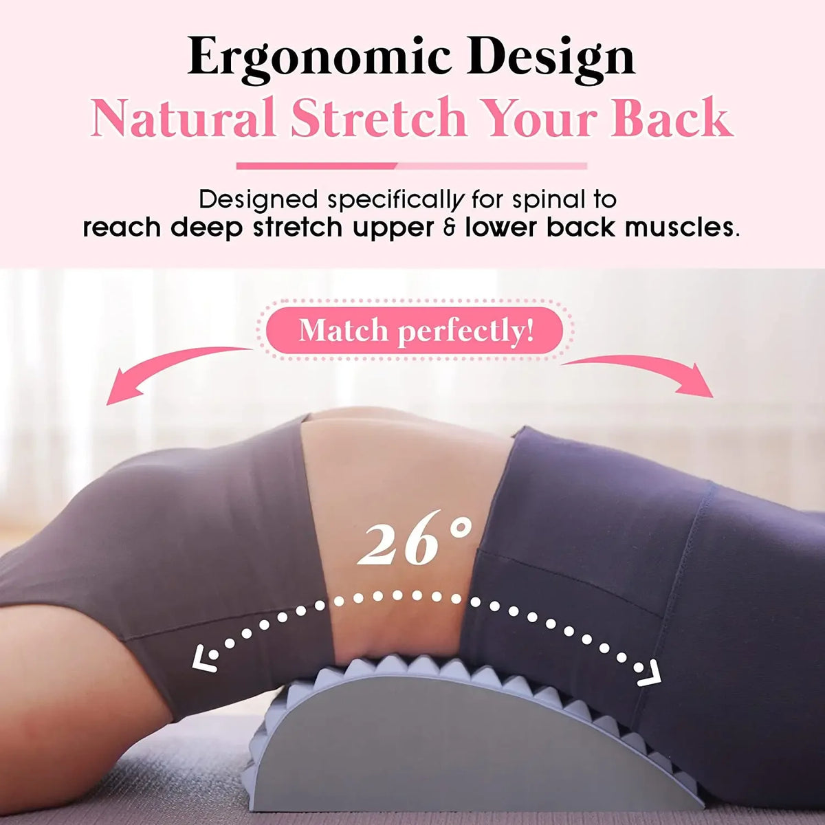 Firm EVA Foam Back Stretcher Pillow For Spinal Relief - Omega Lifestyles