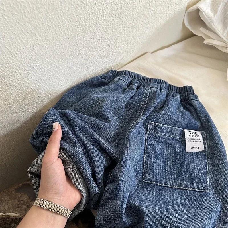 Children's Casual Loose Fit Cotton Denim Jeans - Omega Lifestyles