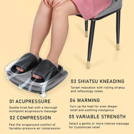 Electric Shiatsu Foot Massager With Kneading Roller - Omega Lifestyles