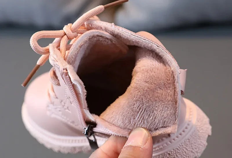 Kids Waterproof Wool Lined Height Increasing Ankle Boots