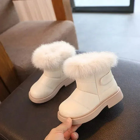 Waterproof Children Winter Ankle Fur Boots with Soft Sole - Omega Lifestyles