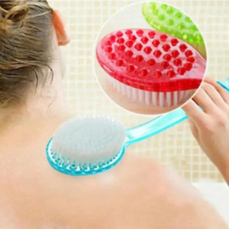 Long Handle Soft Bristle Bath Body Massage Brush - Omega Lifestyles