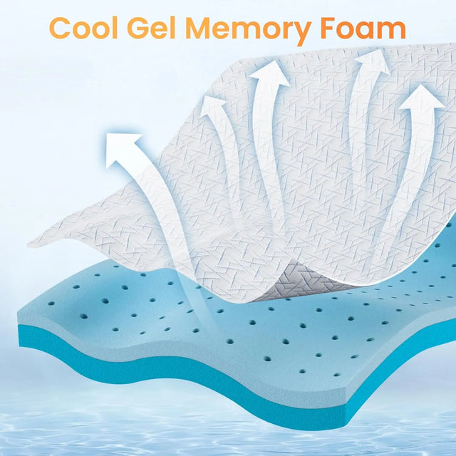 Extra Firm 3-Inch Cool Gel Memory Foam Twin Mattress Topper