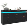 Modern 9-Drawer Wooden Dresser With LED Light