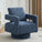 Boucle Upholstered Swivel Accent Chair With Pillow - Omega Lifestyles