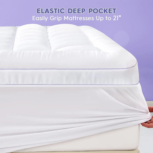 Extra Thick Cooling Soft Mattress Topper Queen - Omega Lifestyles