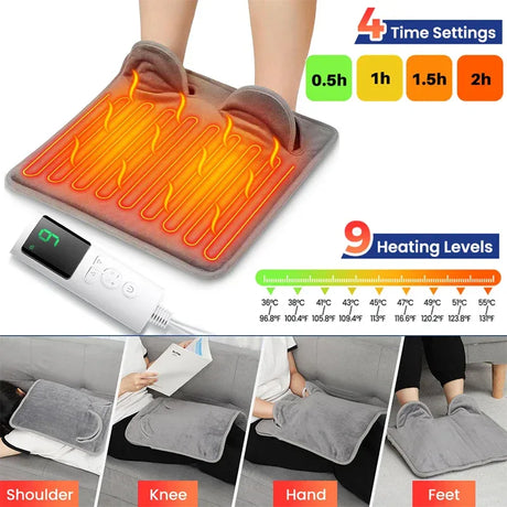 Electric Plush Cotton Heated Foot Warmer Pad - Omega Lifestyles
