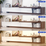Extendable Reversible Engineered Wood TV Stand With Drawers